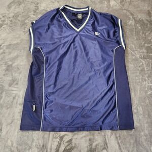 Starter Jersey Mens XL Blue Basketball V Neck Tank Pocket Streetwear VTG 90s Y2K